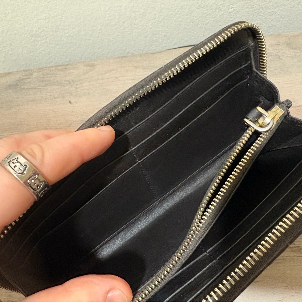 Miu Miu‎ Dark Brown Croc Embossed wallet/clutch - Picture 7 of 7